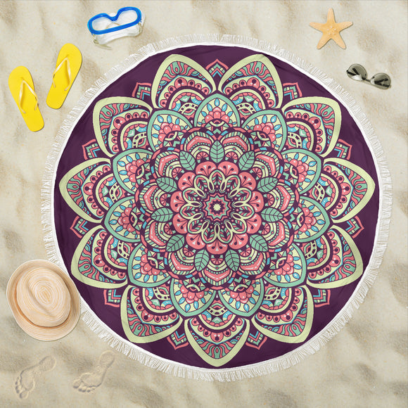 Beach Blanket - Purple Kaleidoscope