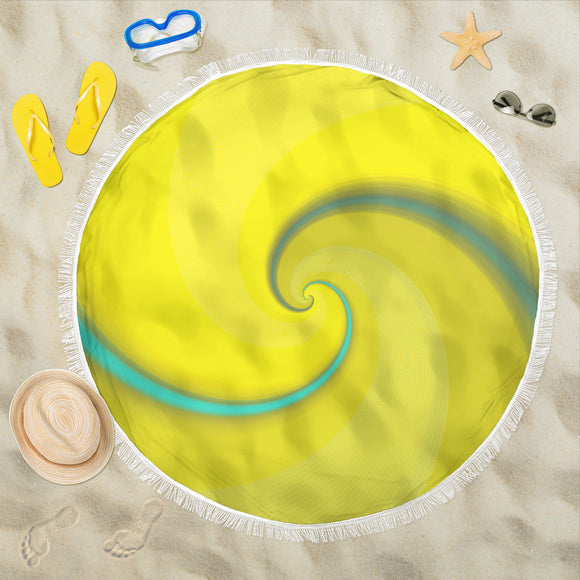 Beach Blanket - Yellow Wave
