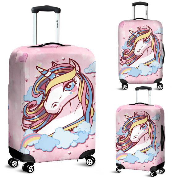 Luggage Cover - Unicorn Pink