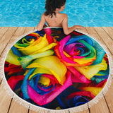 Beach Blanket - Rainbow Rose