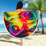 Beach Blanket - Rainbow Rose
