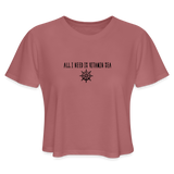 Women's Cropped T-Shirt - mauve