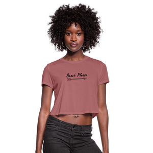 Women's Cropped T-Shirt - mauve