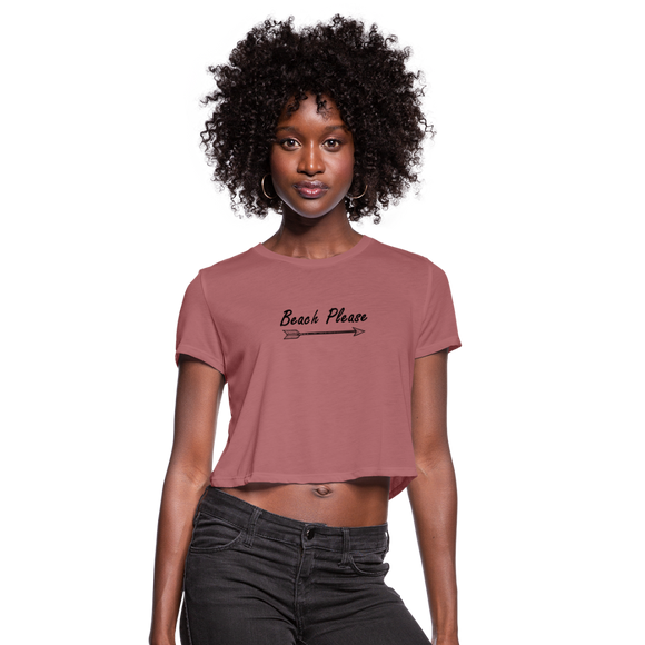 Women's Cropped T-Shirt - mauve