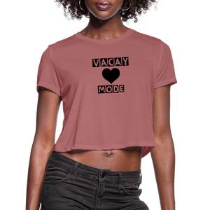 Women's Cropped T-Shirt - mauve