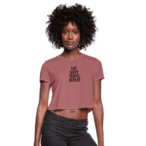 Women's Cropped T-Shirt - mauve