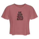 Women's Cropped T-Shirt - mauve