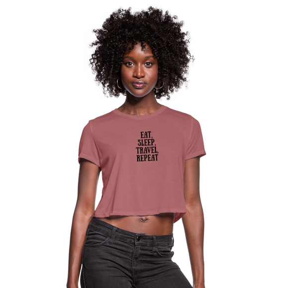 Women's Cropped T-Shirt - mauve