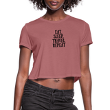 Women's Cropped T-Shirt - mauve