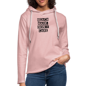 Unisex Lightweight Terry Hoodie - cream heather pink