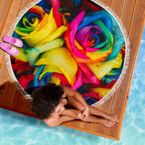 Beach Blanket - Rainbow Rose