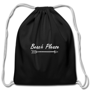 Cotton Drawstring Bag - black