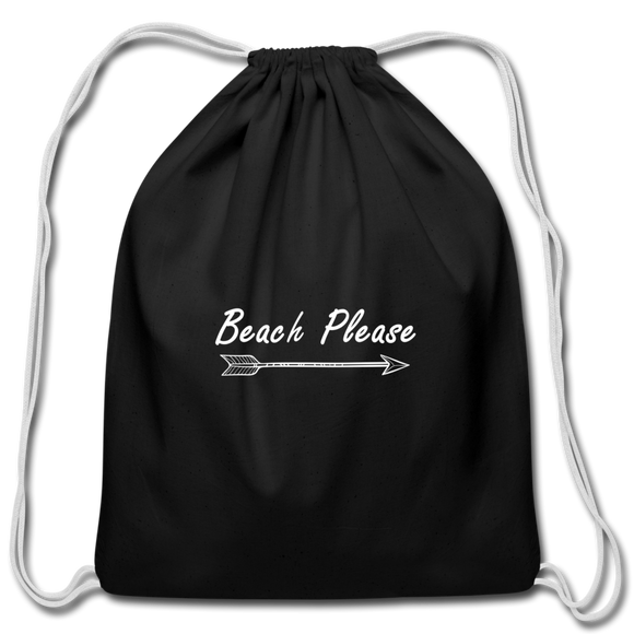 Cotton Drawstring Bag - black