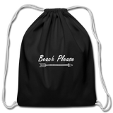 Cotton Drawstring Bag - black