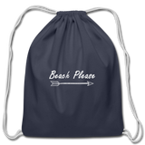 Cotton Drawstring Bag - navy