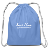 Cotton Drawstring Bag - carolina blue