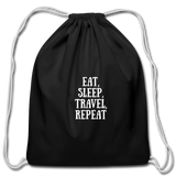 Cotton Drawstring Bag - black