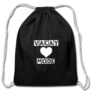 Cotton Drawstring Bag - black