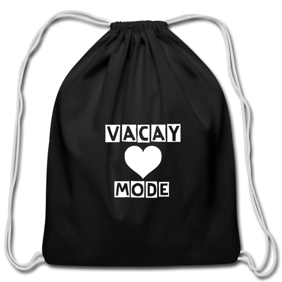 Cotton Drawstring Bag - black