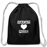 Cotton Drawstring Bag - black