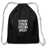 Cotton Drawstring Bag - black