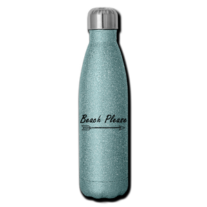 Insulated Stainless Steel Water Bottle - silver glitter