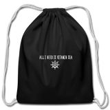 Cotton Drawstring Bag - black