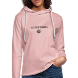 Unisex Lightweight Terry Hoodie - cream heather pink