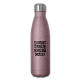 Insulated Stainless Steel Water Bottle - pink glitter