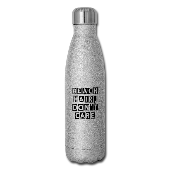 Insulated Stainless Steel Water Bottle - silver glitter