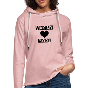 Unisex Lightweight Terry Hoodie - cream heather pink