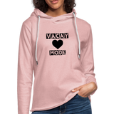 Unisex Lightweight Terry Hoodie - cream heather pink