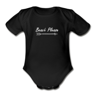 Organic Short Sleeve Baby Bodysuit - black