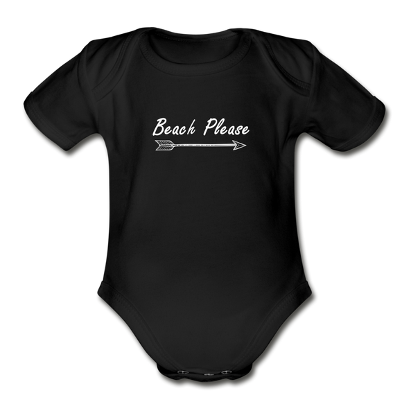 Organic Short Sleeve Baby Bodysuit - black