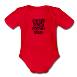 Organic Short Sleeve Baby Bodysuit - red