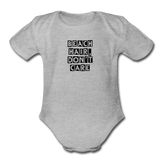 Organic Short Sleeve Baby Bodysuit - heather gray