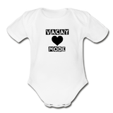 Organic Short Sleeve Baby Bodysuit - white