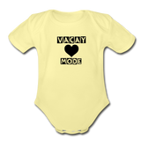 Organic Short Sleeve Baby Bodysuit - washed yellow