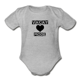 Organic Short Sleeve Baby Bodysuit - heather gray