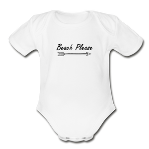 Organic Short Sleeve Baby Bodysuit - white