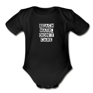 Organic Short Sleeve Baby Bodysuit - black