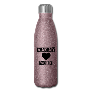 Insulated Stainless Steel Water Bottle - silver glitter