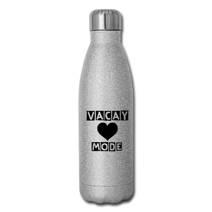 Insulated Stainless Steel Water Bottle - silver glitter