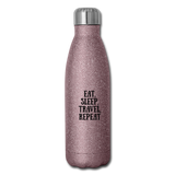 Insulated Stainless Steel Water Bottle - pink glitter