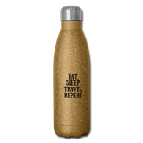 Insulated Stainless Steel Water Bottle - gold glitter