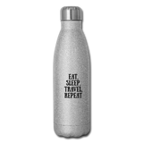 Insulated Stainless Steel Water Bottle - silver glitter