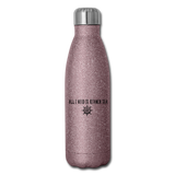 Insulated Stainless Steel Water Bottle - pink glitter